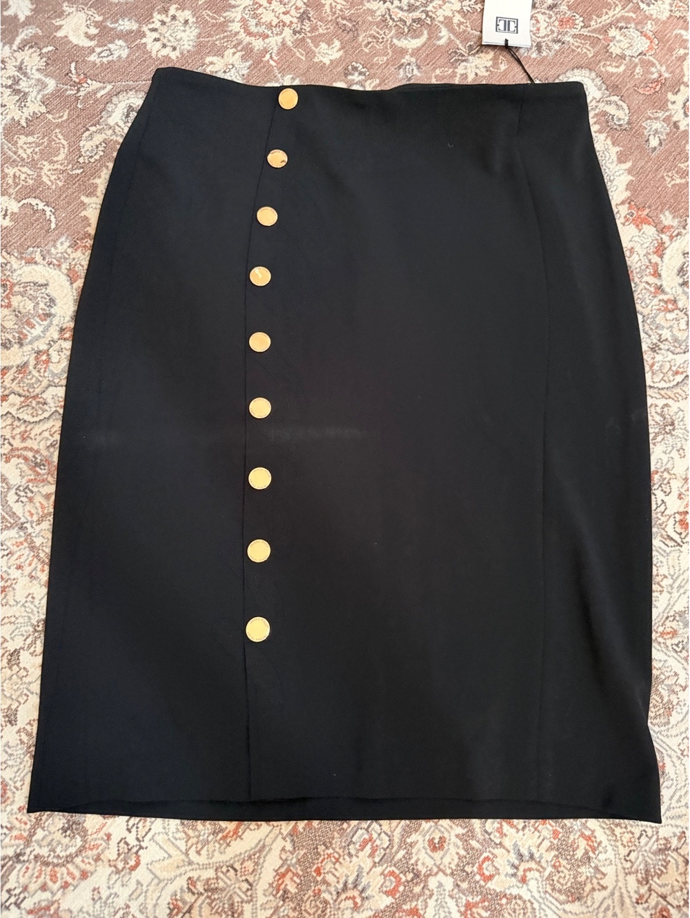 NWT Ivanka Trump black pencil midi skirt